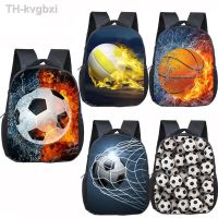 ☈☜✜ Futebol/voleibol/basquete mochila impressão para crianças 12 polegadas escolar jardim de infância