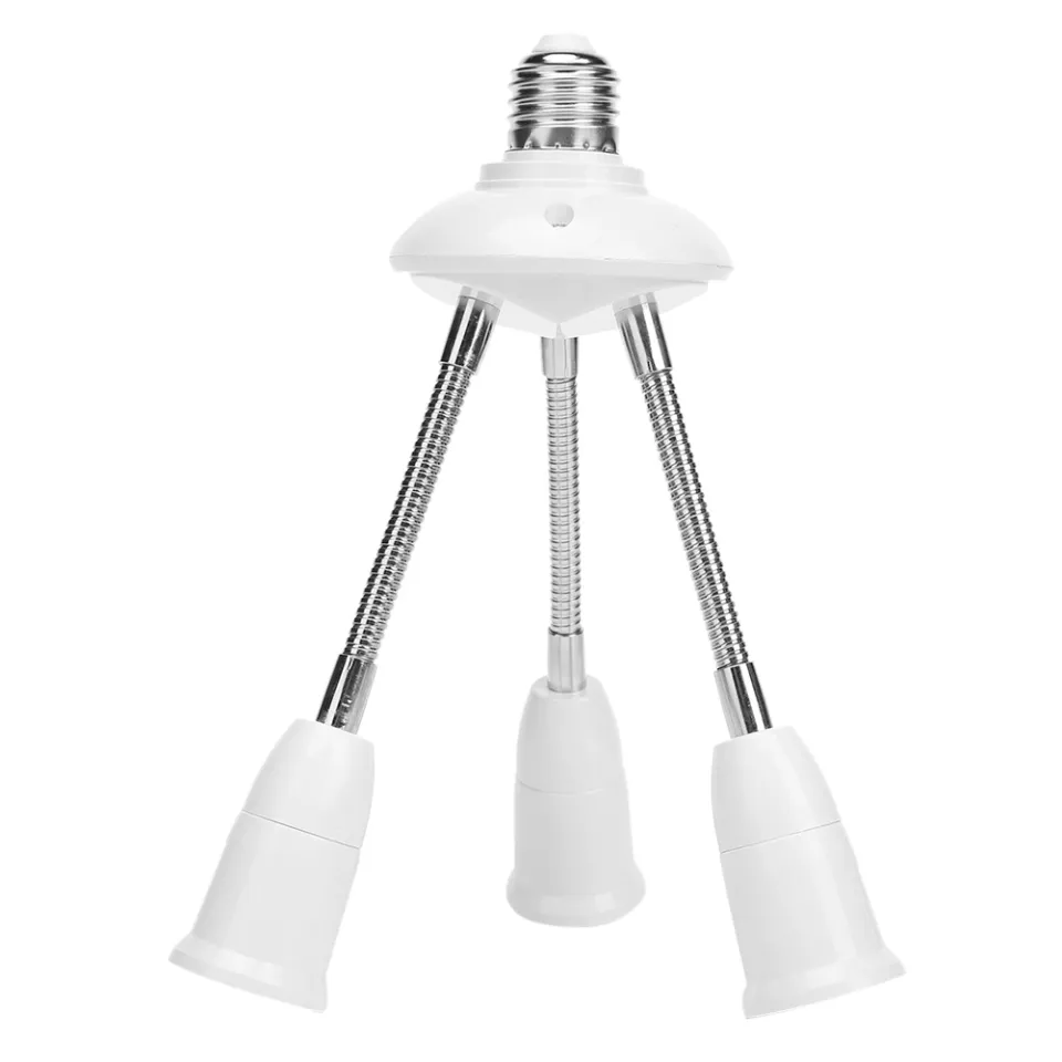 Beautifulhome] E27 Splitter 3/4 Heads Lamp Base Adjustable LED Light Holder  Adapter Socket