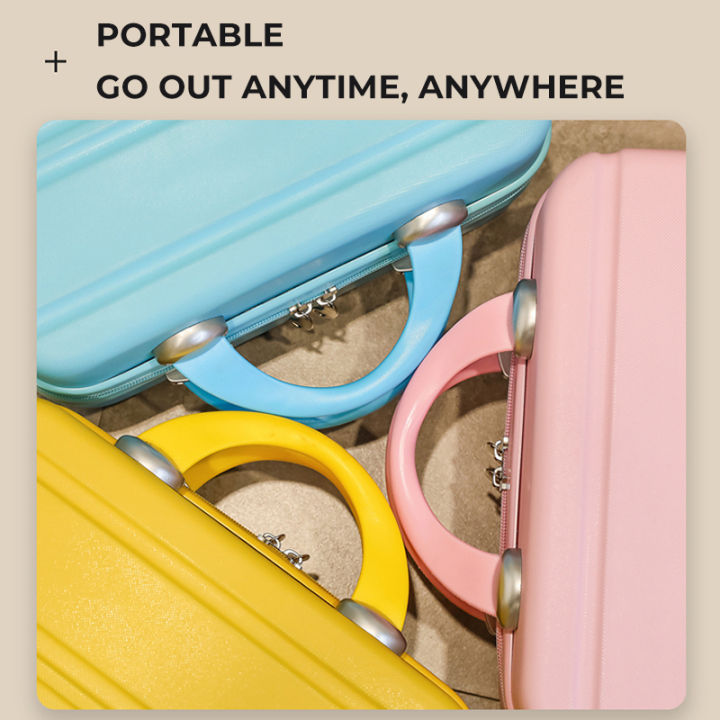 14-suitcase-case-waterproof-with-sandwich-zipper-bag-kids-luggage-beauty-case-aluminum-luggage-pc-material-durable-foot-post