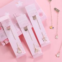 1PC Cartoon Animal Metal Pendant Bookmark Book Creative Page Clip Panda Rainbow Personality Decoration Bookmark Small Pendant