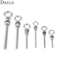 ► 1Pc M6 M8 M10 M12 Stainless Steel Lifting Eye Bolts Eyebolts with Nuts amp; Washers Set Round Ring Hook Bolt Screw Fasterners