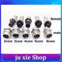 JuXie store Gx12 Male Female Socket Plug Wire Panel 12Mm Connector 2/3/4/5/6 Pin Circular Aviation Power Adapter Nut Type