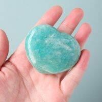 1Pc คุณภาพสูง Amazonite หินหัวใจหัตถกรรมแกะสลักคริสตัลเครื่องประดับควอตซ์ตกแต่ง DIY เครื่องประดับคู่ของขวัญ