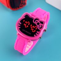 Hot Rubber Strap Kitty LED Children Watches for Girls Fashion Casual Child Watch Kids Digital Wristwatch Clock Montre Enfant