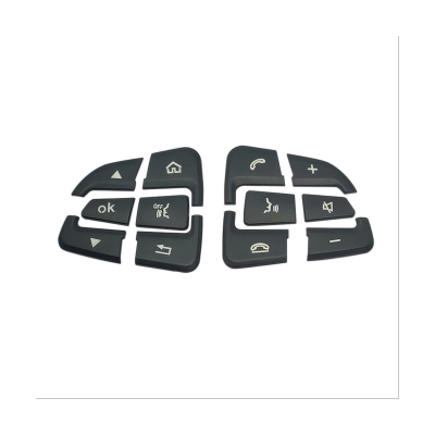 Car Steering Wheel Button Covers Trim Stickers for Mercedes Benz GLC X253 C Class W205 CLA GLA A Class X156 C117 W176 (A)