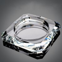 KTV Bar Household Crystal Ashtray cenicero Smoking Ash Tray Beautiful Ashtray Father Boy Friend Birthday Gift Accessories