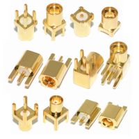 1pcs MCX MMCX Male/Female Jack Connector PCB Mount With Solder Straight Goldplated 3 Pins Connector