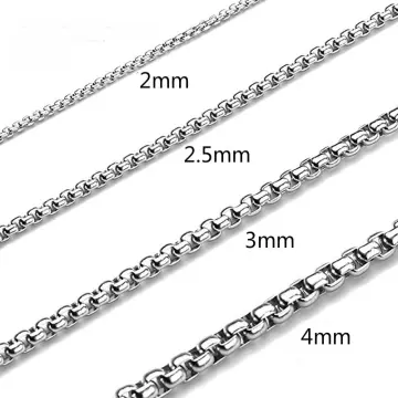 Thickness 3mm/4.5mm/6mm Black Color Figaro Chain Stainless Steel