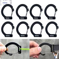 AMBOAE 2pcs สีดำสีดำ หัวเข็มขัดโลหะผสมพลาสติก มัลติฟังก์ชั่ 5ซม. 6ซม. Carabiner ยึดสายรัด ที่มีคุณภาพสูง คลิปหนีบเข็มขัด เดินป่าตั้งแคมป์กลางแจ้ง