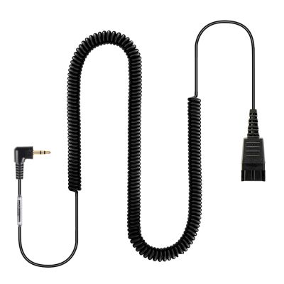 ✥ 2.5mm Quick Disconnect Cord Adapter for Jabra QD headsets.Apply to Panasonic Cisco or Polycom phones