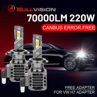 Bullvision 220W H7 LED Canbus 70000LM H4 H11 H8 H9 9012 HIR2 9005 9006 HB3 HB4 Turbo Auto Lights Fog Lamp For VW L03 L05 Adapter Bulbs  LEDs  HIDs