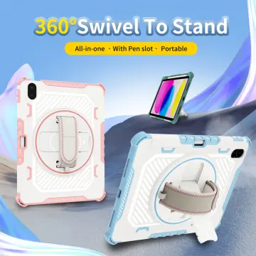 For 10.9 iPad 10th Generation 10 360 Rotating Case Smart Magnetic Cover  Stand