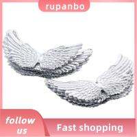 RUPANBO039392692 24pcs 12.57ซม. ค่ะ ส่วนต่อปีกนางฟ้าเป็นประกาย โพลีเอสเตอร์ แผ่นปะเย็บปักตกแต่งรูปปีกนางฟ้า เสื้อผ้าดีไอวาย แพทช์ปักเสื้อผ้า สำหรับผู้หญิง