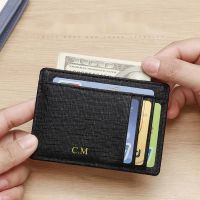 Fashion Men Cowhide Leather Credit Card Holder Business Mini Wallets Coin Purse Multi Card Cover Ultra-Thin Small Card Case