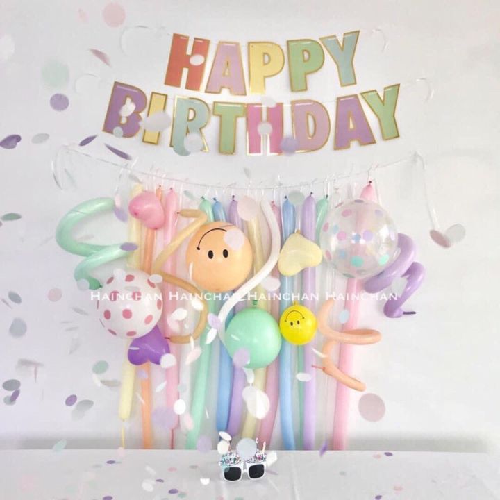 Dây chữ HAPPY BIRTHDAY trang trí sinh nhật nhiều màu bằng giấy ...