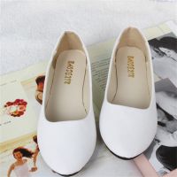 Plus Size Women Ballet Flats Khaki White Ladies Shoes