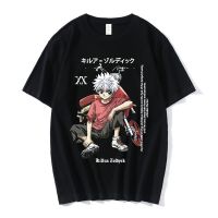 【Hot】 Anime Hunter X Hunter T-Shirts Killua Zoldyck Manga T-Shirt Crew Neck Oversized Tee Shirt Clothes Men T Shirt Tops Kawaii Large Size XS-4XL-5XL-6XL แฟชั่นแขนสั้นผ้าฝ้าย