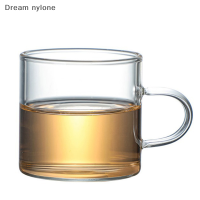 Dream nylone ถ้วยชาแก้วบอโรซิลิเกตสูง80มล. พร้อมหูจับโปร่งใสทนความร้อน