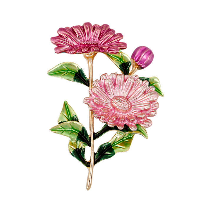 shiqinbaihuo-ดอกไม้เข็มกลัดของขวัญงานแต่งงานเครื่องประดับเข็มกลัดคอเสื้อหมุดเข็มกลัดดอกเดซี่ลงยา