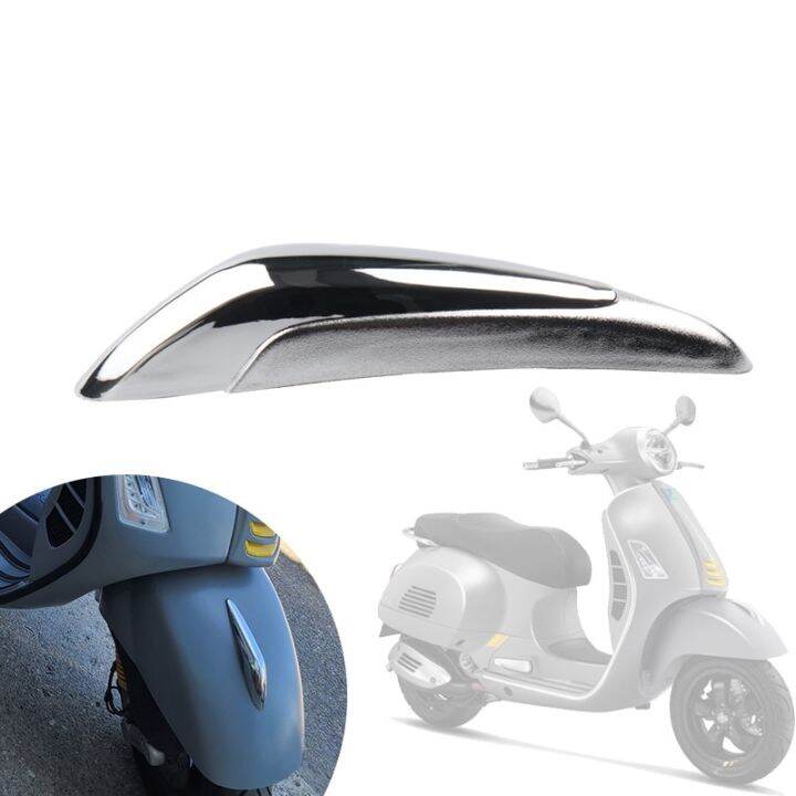 ขอบบังโคลนด้านหน้าสกู๊ตเตอร์สำหรับรถจักรยานยนต์-vespa-gts300-hpe-gtv-ที่คลุมตกแต่งด้วยจะงอยปากโครเมี่ยม