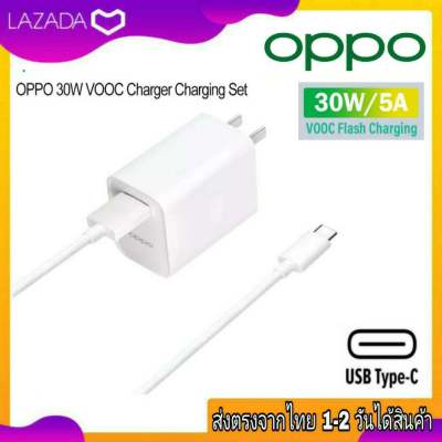 ชุดชาร์จเร็ว OPPO 30W USB TYPE-C SUPER VOOC FastCharge 5V-6A หัวชาร์จพร้อมสายชาร์จ ชาร์จด่วน ชาร์จเร็ว ตรงรุ่น Reno4 Reno5 Reno6 R17 R17Pro A91 A92 A93 A94 A52 A53 A54 A72 A73 A74 A16