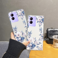 เคสโทรศัพท์ VIVOY17s VIVO Y17s เคส ปลอกข้อเสนอสุดพิเศษความคิดสร้างสรรค์การออกแบบใหม่ทาสีดอกไม้ซิลิโคนใสโทรศัพท์มือถือกันกระแทกปกอ่อน Case 2023