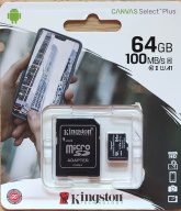 Thẻ nhớ Kingston 64GB Micro SD 100MB s Class 10  Chuyên dùng cho Camera IP thumbnail