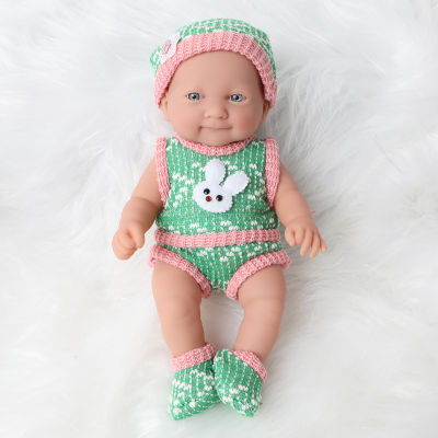 10 inch bebe reborn doll 26CM simulation Realistic waterproof silicone newborn baby Hand bell clothes hat sock set for toy kids