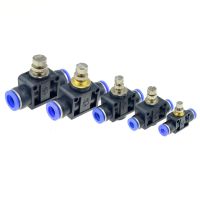 Pneumatic Airflow Regulator 4mm 6mm 8mm 10mm 12mm OD Hose Tube Gas Flow Adjust Valve Connector Fitting Air Speed Control Crane