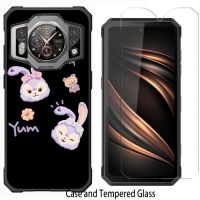 ✌ Oukitel WP21 Case Shockproof TPU Cartoon Silicone Protective Phone Back Cover With Tempered Glass Film