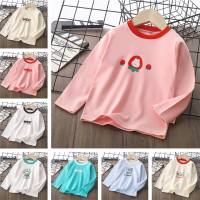 QINN 0-8 Years Kids Baby Girls Boys Autumn T-shirts 100% Cotton Simple Design Child Girl Boy Tshirt T Shirt Tops Tees Casual Home Wear