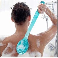 【CW】❣☃  Back Shower Sponge Scrubber Brushes With Handle Exfoliating Massager Exfoliation