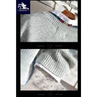 Korean Mens Knit Sweater Cute Shark Round Neck Loose Sweater