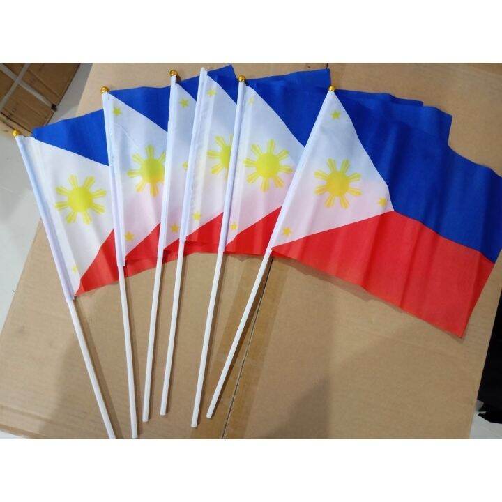 Small Philippine Flag Flaglets Flag Hand Stick ( with Plastic Stick