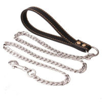 Stainless Steel Dog Chain Metal Training Pet Collars Thickness Gold Slip Dogs Collar and Leash for Large Dogs Pitbull Bulldog