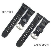 （Bar watchband）PRG-130Y PRG130กันสะเทือน PRG-130นาฬิกา Casio,กันนาฬิกาข้อมือยางยางยางกันกระแทกสายสำหรับเปลี่ยน PRW-1500อุปกรณ์สายรัดนาฬิกากีฬาสำหรับผู้ชาย