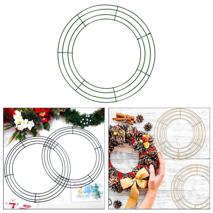 blesiya-2x-iron-round-wire-wreath-making-frame-floral-arrangement-diy-holiday-30cm