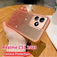 Realme C51เคสเงาวับบลิงหรูหรา2023สำหรับ Realme C51 RealmeC51 51C C 51 4G 5G 2023เคสโทรศัพท์โปร่งใสซิลิโคนนิ่มป้องกันเลนส์กล้องฝาครอบด้านหลังกันกระแทก