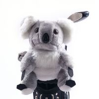 Animal Koala Shaped Golf Club Head Covers for Driver Fairway Putter Headcover Protector Plush Koala Golf Accessories Gray