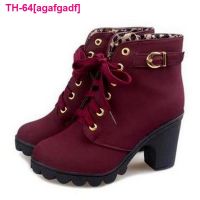 agafgadf Botas de pele grossa para mulheres salto alto sapatos borracha plataforma botas neve femininas outono inverno novo