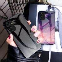 เคสกระจกนิรภัย A24กาแล็คซี่สำหรับ Samsung Galaxy เคสใส่โทรศัพท์ A24กรอบ TPU แบบนุ่มกระจกกันกระแทกแบบแข็งแฟชั่นฝาหลัง