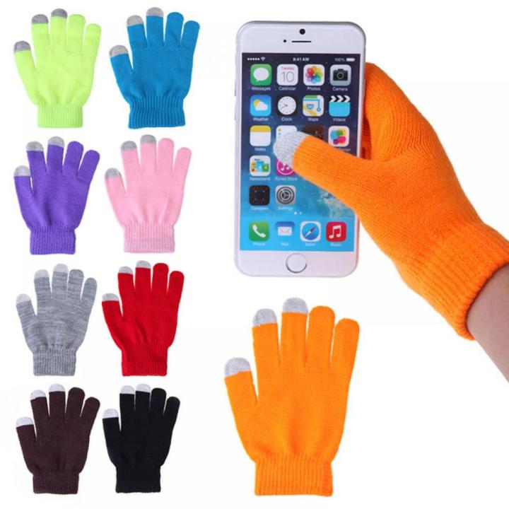 women-warmer-smartphone-adult-stretch-smart-full-finger-knit-solid-cotton-capacitive-mittens-gloves-touch-screen