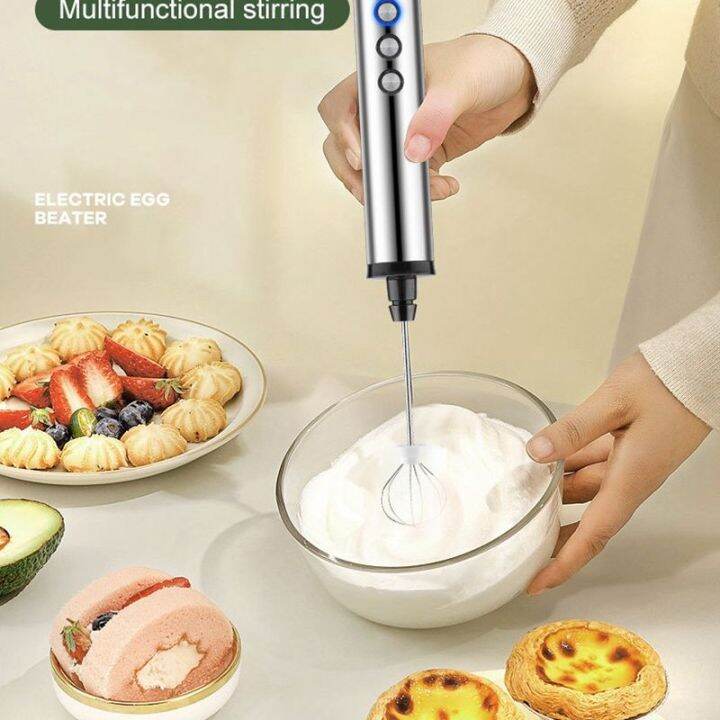 3 in 1Portable Rechargeable Electric Milk Frother Foam Maker Handheld