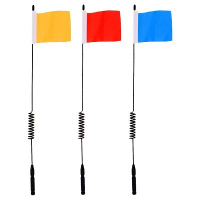 【JH】 11.4 Inch Metal Antenna with Flag Accessories for 1/10 Car