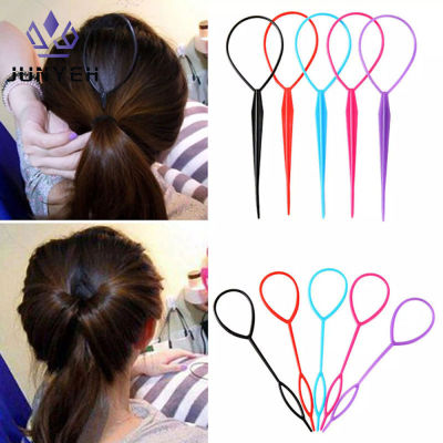 2Pcs Multifunctional Hair Bun Maker DIY เครื่องมือเครื่องทำหางม้าผู้หญิงรองเท้าแตะสตรีดึง Pins เครื่องประดับผม