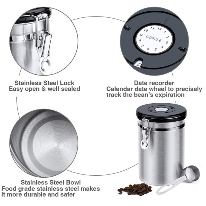 leeseph-airtight-coffee-container-สแตนเลส-co2-valve-storage-canister-with-scoop-ช่วยให้กาแฟของคุณมีรสชาติสด