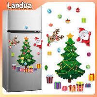 Christmas Fridge Magnet Decoration Stickers Santa Reindeer Xmas Tree Fridge Magnets DIY Refrigerator Magnets Metal Door Decor