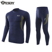 New Winter Fleece Thermal Underwear Set Mens Long Johns Compression Sweat Sets Thick Warm Pajamas Set Male Home Sleepwear