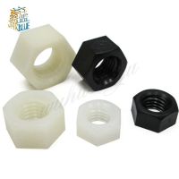 M2 M2.5 M3 M4 M5 M6 M8 M10 M12 White and black Nylon Plastic Hex Nut Nuts