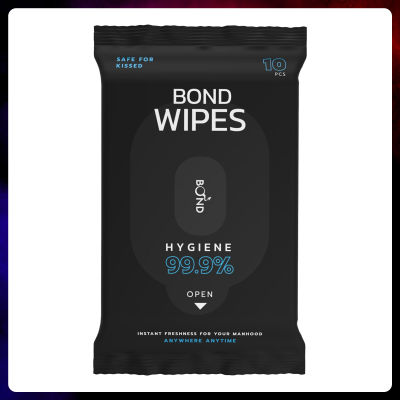 BOND Wipes ผ้าเช็ดฉุกเฉิน สูตรธรรมชาติ HYGINE 99.9% INSTANT CLEANSING ANTI BAC 1 ซอง บรรจุ 10 แผ่น